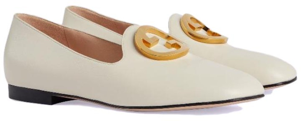 (W) Kasut Loafers Gucci 'Putih' dengan Logo Plaque. 723395-C9D00-9022 Lookbook (W) Kasut Loafers Gucci 'Putih' dengan Logo Plaque. 723395-C9D00-9022