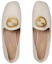 Shop (W) Kasut Loafers Gucci 'Putih' dengan Logo Plaque. 723395-C9D00-9022