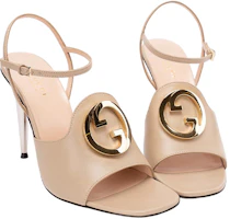 Order (W) Gucci Blondie 'Sandal Beige Terbuka' dengan Gesper 723392-C9D00-9511