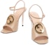 Lookbook (W) Gucci Blondie 'Sandal Beige Terbuka' dengan Gesper 723392-C9D00-9511