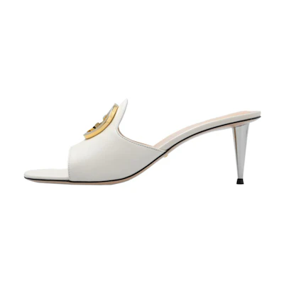 (W) Gucci Blondie 'Beige Peep-Toe'