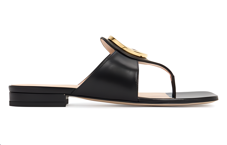 Order (W) グッチ ブロンディ ブラック トングサンダル 739048-C9D00-1000