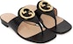 (W) Gucci Blondie 'Sandal Jepit Hitam' 739048-C9D00-1000