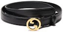 Order (Women) GUCCI Blondie Narrow Leather Belt with Interlocking G Buckle. 723073-US10G-1000【】