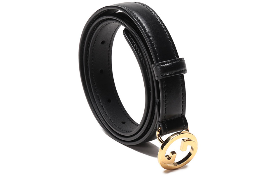 Lookbook (Women) GUCCI Blondie  Narrow Leather Belt with Interlocking G Buckle. 723073-US10G-1000【】