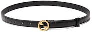 Shop (Women) GUCCI Blondie Narrow Leather Belt with Interlocking G Buckle. 723073-US10G-1000【】