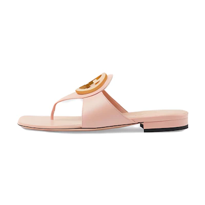 (W) Gucci Blondie 'Pink Open-Toe Thong'
