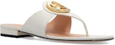 Lookbook (W) Gucci Blondie 'Sandal Kulit Putih dengan Gesper Logam' 739048-C9D00-9022