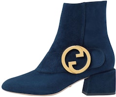 (Women) Gucci Blondie Ankle Boot 'Dark Blue Velvet' (Women) Gucci Blondie Ankle Boot 'Dark Blue Velvet'