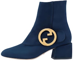 (Women) Gucci Blondie Ankle Boot 'Dark Blue Velvet' (Women) Gucci Blondie Ankle Boot 'Dark Blue Velvet'