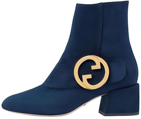 (Women) Gucci Blondie Ankle Boot 'Dark Blue Velvet' Buy (Women) Gucci Blondie Ankle Boot 'Dark Blue Velvet'