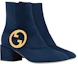 Lookbook (Women) Gucci Blondie Ankle Boot 'Dark Blue Velvet'