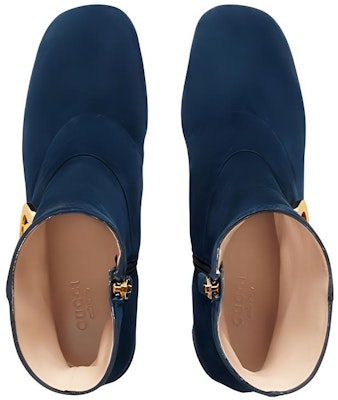 (Women) Gucci Blondie Ankle Boot 'Dark Blue Velvet' Shop (Women) Gucci Blondie Ankle Boot 'Dark Blue Velvet'