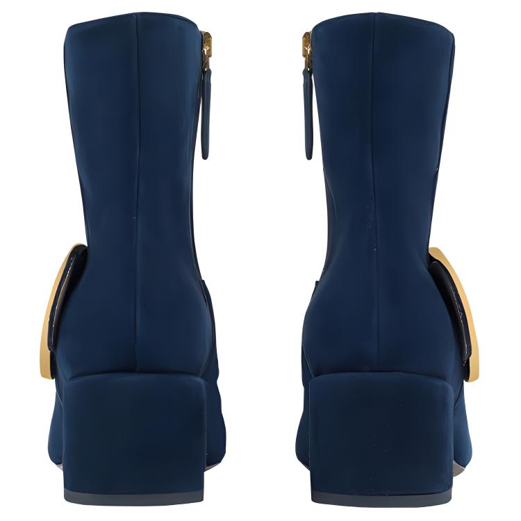 Purchase (Women) Gucci Blondie Ankle Boot 'Dark Blue Velvet'