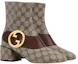 Shop (W) Gucci Blondie Enkellaars ''GG Canvas - Beige'' 701706-9I650-9769