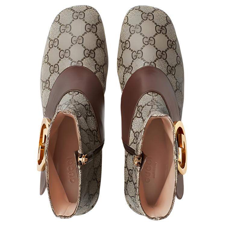 Purchase (W) Gucci Blondie Enkellaars ''GG Canvas - Beige'' 701706-9I650-9769