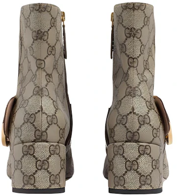 (W) Gucci Blondie Enkellaars ''GG Canvas - Beige'' 701706-9I650-9769 Details for (W) Gucci Blondie Enkellaars ''GG Canvas - Beige'' 701706-9I650-9769