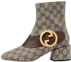 (Women) Gucci Blondie Ankle Boot 'GG Canvas - Beige' 701706-9I650-9769 (Women) Gucci Blondie Ankle Boot 'GG Canvas - Beige' 701706-9I650-9769