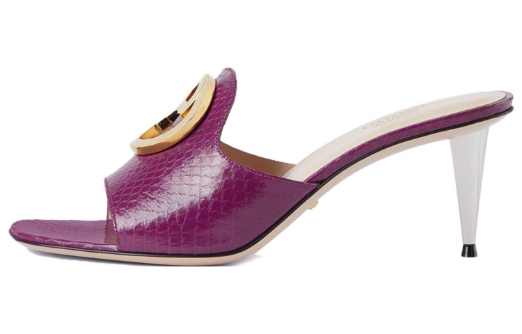 (Women) Gucci Blondie Heel Sandals 'Purple' 730995-LJM00-5511