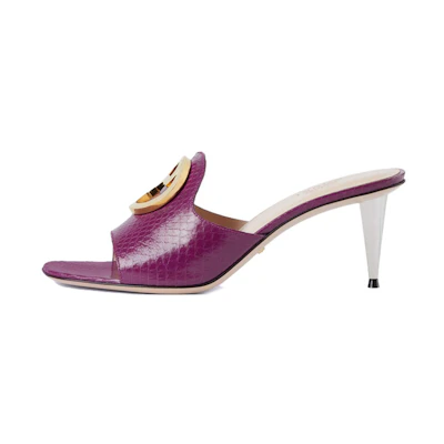 (W) Gucci Blondie Heel Sandals 'Purple'