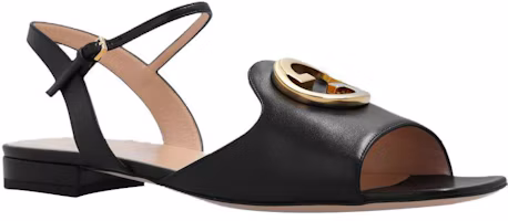 Shop (W) Gucci Blondie Ledersandale ''Schwarze Schnalle'' 729957-C9D00-1000