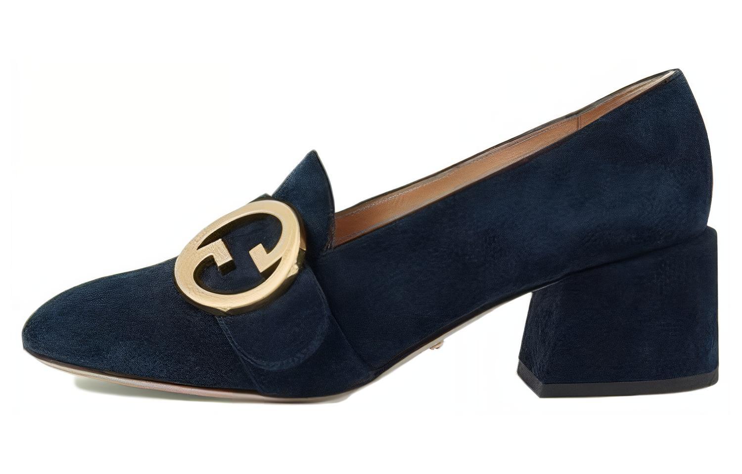 (Women) Gucci Blondie Loafer 'Black Velvet' 700053-C6G00-4552