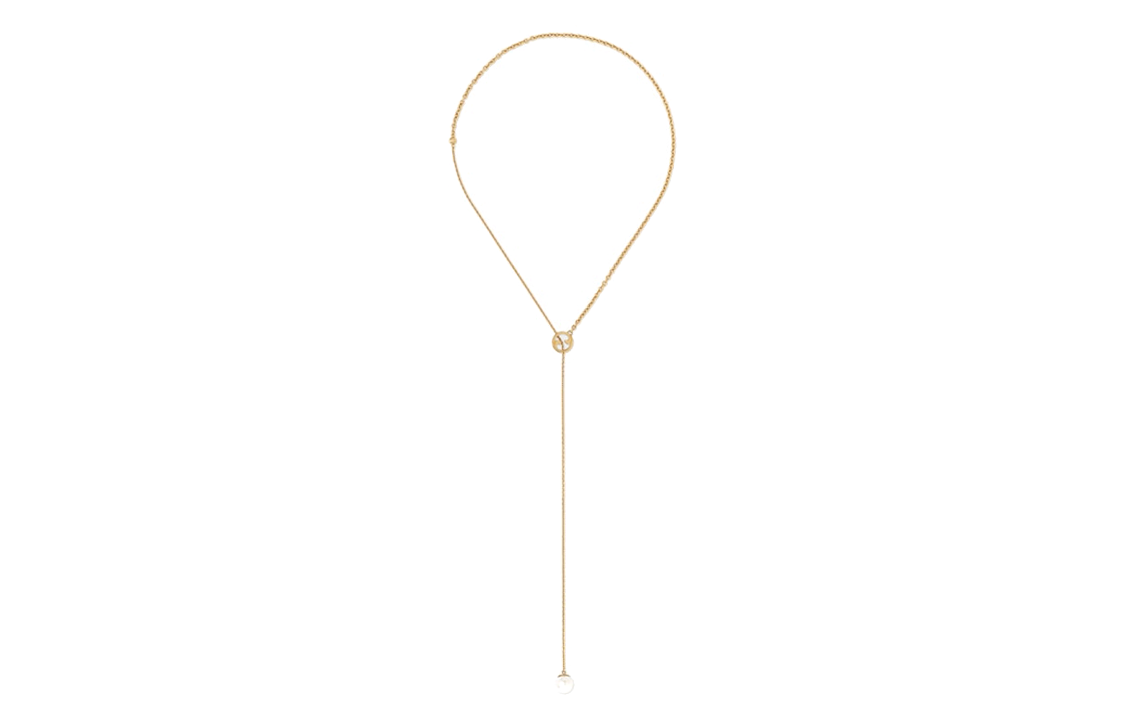 (Women) GUCCI Blondie Logo Cutout Glass Pearl Metal Necklace Gold for Women. 774689I46208078 圖 3