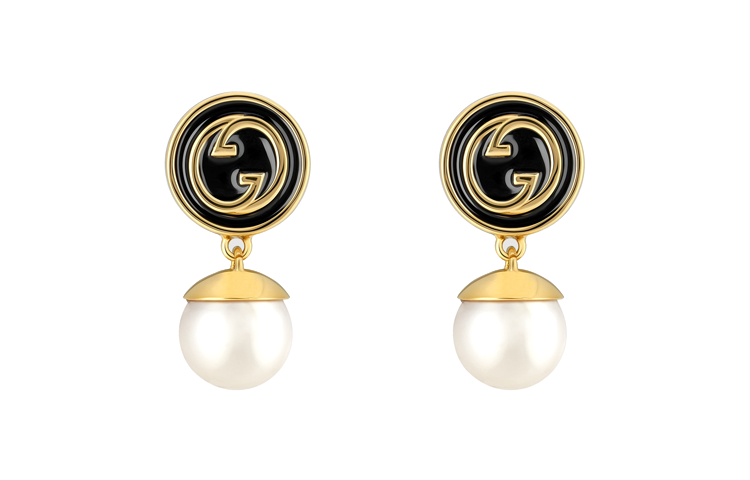 (Women) GUCCI Blondie Pearl Fashion Jewelry Metal Earrings  Black 774612I97578499