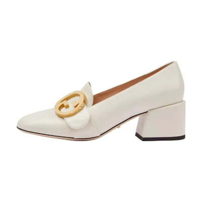 (W) Gucci Blondie pump 'White Leather'