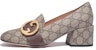 (W) Gucci Blondie pump GG Supreme kanvas 'Beige Ebony' 701711-9I650-9769