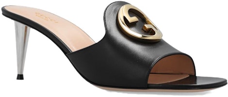 GUCCI古馳 Blondie 皮革 套腳 高跟 時尚涼鞋 女款 黑色 Lookbook GUCCI古馳 Blondie 皮革 套腳 高跟 時尚涼鞋 女款 黑色