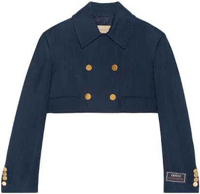 (W) Gucci 蓝色双排扣休闲夹克 745116-Z736B-4265 Buy (W) Gucci 蓝色双排扣休闲夹克 745116-Z736B-4265