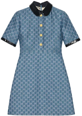 (W) 구찌 블루 탈부착 칼라 메탈릭 스레드 A라인 드레스 622990-Z8AJZ-4447 Order (W) 구찌 블루 탈부착 칼라 메탈릭 스레드 A라인 드레스 622990-Z8AJZ-4447