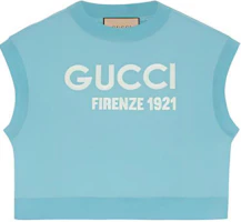 (Women) Gucci Blue FW23 Sleeveless Sweatshirt with Embroidered Logo 760372-XJF0U-4867 (Women) Gucci Blue FW23 Sleeveless Sweatshirt with Embroidered Logo 760372-XJF0U-4867