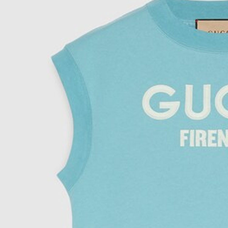 Sizing (W) Gucci 藍色 FW23 刺繡 Logo 無袖運動衫 760372-XJF0U-4867