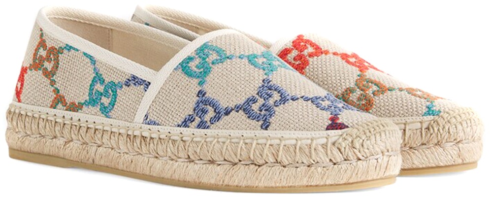 (Women) Gucci Blue GG Linen Espadrilles 'Beige Multicolor' 678036-UFT70-8470 Order (Women) Gucci Blue GG Linen Espadrilles 'Beige Multicolor' 678036-UFT70-8470