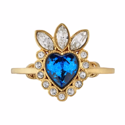 (Women) GUCCI Blue Heart Metal Ring 661400-I4769-8397