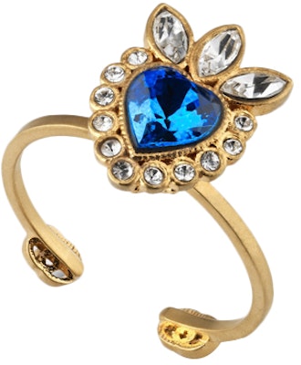 (Women) GUCCI Blue Heart Metal Ring 661400-I4769-8397 Shop (Women) GUCCI Blue Heart Metal Ring 661400-I4769-8397