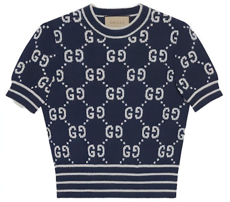 (W) 구찌 블루 자카드 스트라이프 로고 반팔 크롭 티셔츠 753914-XKCAN-4769 Buy (W) 구찌 블루 자카드 스트라이프 로고 반팔 크롭 티셔츠 753914-XKCAN-4769