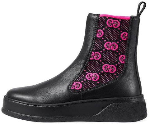 (Women) Gucci Boot 'GG Jersey - Black Fuchsia' 718718-AAA8L-1066 Buy (Women) Gucci Boot 'GG Jersey - Black Fuchsia' 718718-AAA8L-1066
