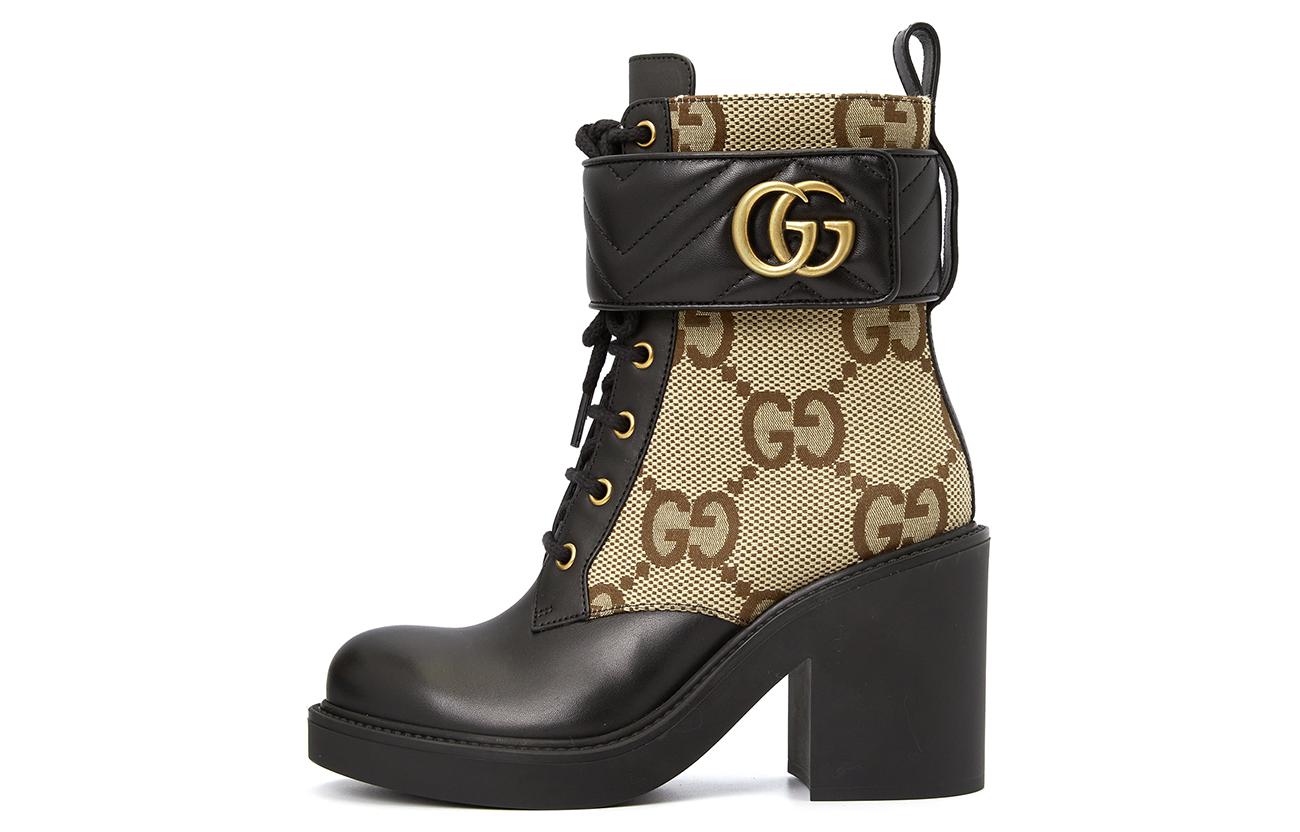 (Women) Gucci Double G Ankle Boot 'Camel Ebony' 719849-AABD0-1183