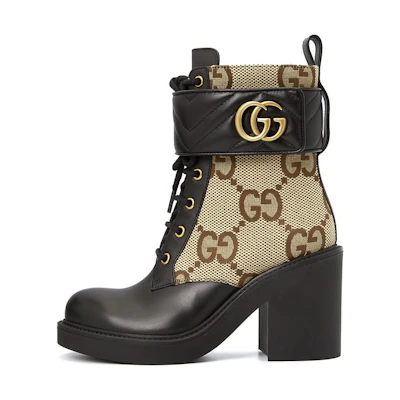 (W) Gucci Double G Ankle Boot 'Camel Ebony'
