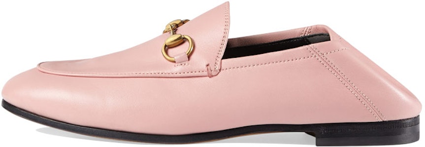 GUCCI 古馳 Brixton系列 皮革 馬銜扣 時尚穆勒平底鞋 女款 淺粉色 Buy GUCCI 古馳 Brixton系列 皮革 馬銜扣 時尚穆勒平底鞋 女款 淺粉色