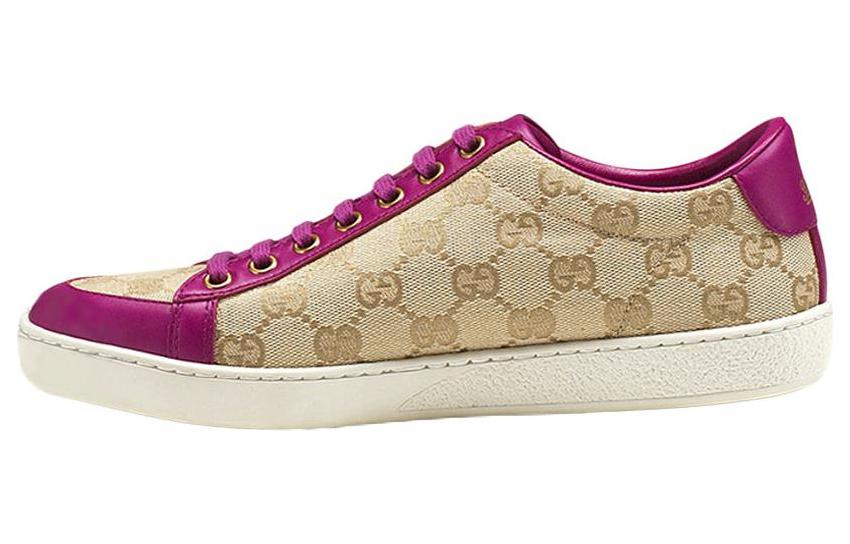 (W) Gucci Brooklyn GG Sneakers 'Beige Fuchsia'