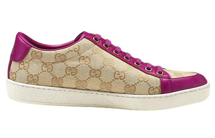 (W) Gucci Brooklyn GG Sneakers 'Beige Fuchsia' 圖 2