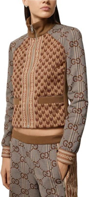 (Women) Gucci Brown Letter Zip-Up Casual Long-Sleeve Jacket 767025-XJF7V-2481 Purchase (Women) Gucci Brown Letter Zip-Up Casual Long-Sleeve Jacket 767025-XJF7V-2481