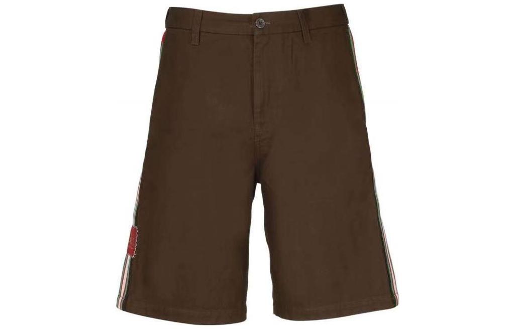 (Women) Gucci Brown Logo Stripe Casual Shorts 623226-XDA6Z-2002