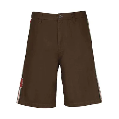 (Women) Gucci Brown Logo Stripe Casual Shorts 623226-XDA6Z-2002