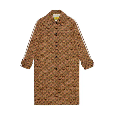 (Women) Gucci Brown Long-Sleeve Logo Print Trench Coat FW22 723290-ZAK9A-1043