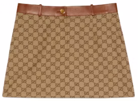 (Women) Gucci Brown Monogram Mid-rise Mini Skirt FW23 743867-Z8AV6-2275 (Women) Gucci Brown Monogram Mid-rise Mini Skirt FW23 743867-Z8AV6-2275